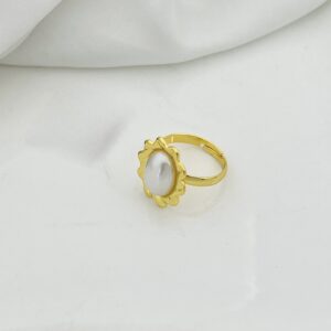 انگشتر طلایی مرواریدی